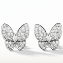 Two Butterfly Full Diamond Earrings