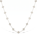 Vintage Alhambra 20 Motifs Style Fluted Clover Necklace