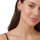 Vintage Alhambra Black Clover Earrings