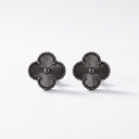 Vintage Alhambra Black Clover Earrings
