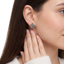 Vintage Alhambra Black Mother Of Pearl Earrings