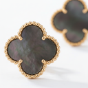 Vintage Alhambra Black Mother Of Pearl Earrings