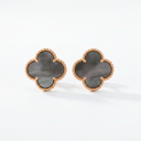Vintage Alhambra Black Mother Of Pearl Earrings