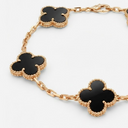 Vintage Alhambra Black Onyx Clover 5 Motifs Bracelet