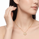 Vintage Alhambra Diamond Clover 1 Motif Necklace