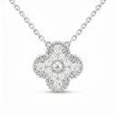 Vintage Alhambra Diamond Clover 1 Motif Necklace