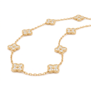 Vintage Alhambra Diamond Clover 10 Motifs Necklace