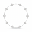 Vintage Alhambra Diamond Clover 10 Motifs Necklace