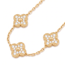Vintage Alhambra Diamond Clover 10 Motifs Necklace