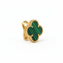 Vintage Alhambra Malachite Clover Earrings