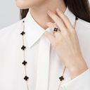Vintage Alhambra Onyx Clover 20 Motifs Necklace