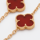 Vintage Alhambra Red 20 Motifs Long Necklace