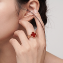 Vintage Alhambra Red Reversible Ring